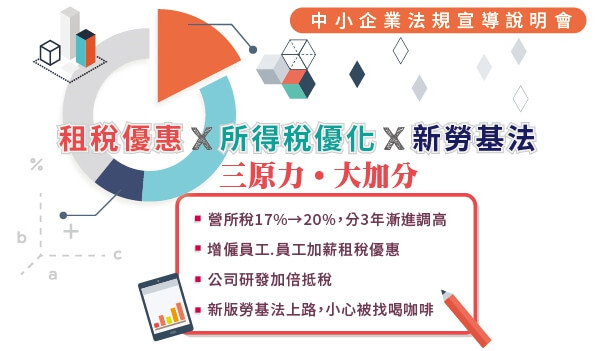 3/30 (五)【免費課程】中小企業發展條例租稅優惠＆最新勞基法說明：臺中場的活動縮圖